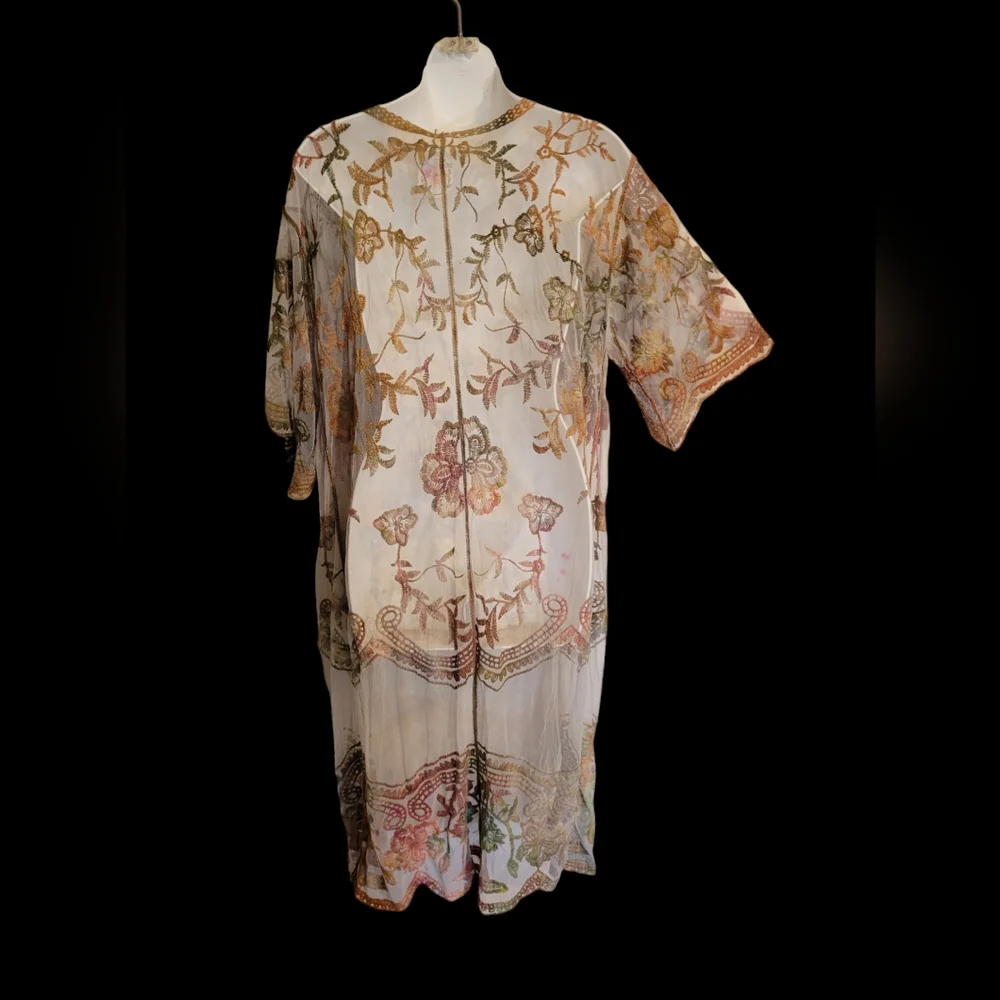 Hand Dyed Lace Kimono Cardigan Grunge Fairycore Cottagecore Ren Faire Boho